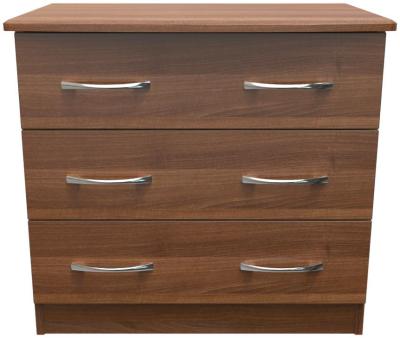 Eve Walnut 3 Drawer Small Chest