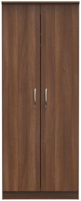 Eve Walnut 2 Door Plain Wardrobe W 77cm X D 595cm