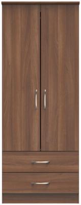 Eve Walnut 2 Door Double Wardrobe W 77cm X D 595cm