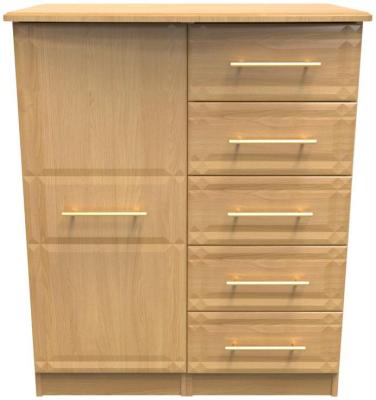 Faye Modern Oak 1 Door Midi Wardrobe W 77cm X D 595cm