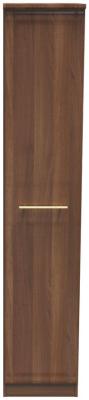 Faye Walnut 1 Door Single Wardrobe W 37cm X D 595cm