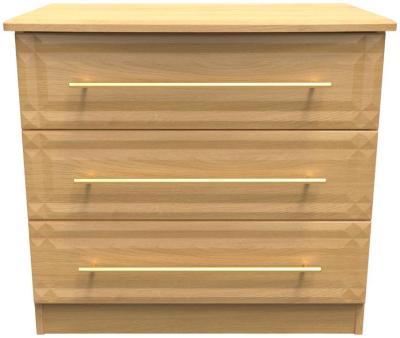 Faye Modern Oak 3 Drawer Wide Chest