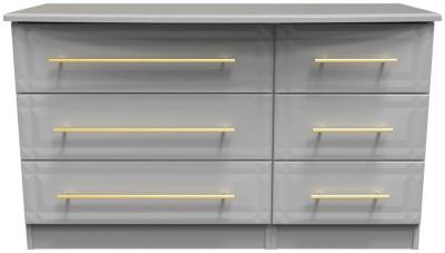 Product photograph of Faye Grey Ash 6 Drawer Midi Dresser from Choice Furniture Superstore