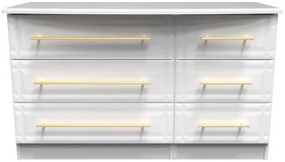 Product photograph of Faye White 6 Drawer Midi Dresser from Choice Furniture Superstore