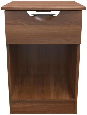 Flora Walnut 1 Drawer Bedside Cabinet