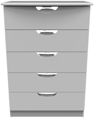 Flora Grey 5 Drawer Chest