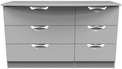 Product photograph of Flora Grey Ash 6 Drawer Midi Dresser from Choice Furniture Superstore