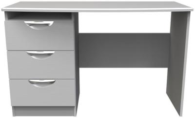 Product photograph of Flora Grey Ash 3 Drawer Desk from Choice Furniture Superstore