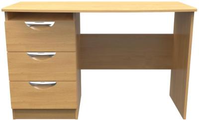 Flora Modern Oak 3 Drawer Single Pedestal Desk