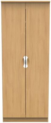 Flora Modern Oak 2 Door Plain Wardrobe W 77cm X D 595cm