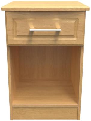 Gina Modern Oak 1 Drawer Bedside Cabinet