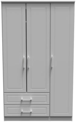 Gina Grey 3 Door Triple Wardrobe W 124cm X D 595cm