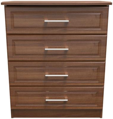 Gina Walnut 4 Drawer Chest