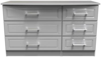 Product photograph of Gina Grey Ash 6 Drawer Midi Dresser from Choice Furniture Superstore
