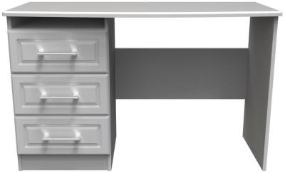 Product photograph of Gina Grey Ash 3 Drawer Desk from Choice Furniture Superstore