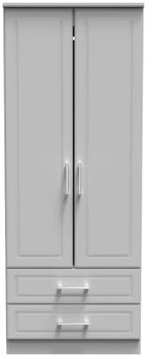 Gina Grey 2 Door Double Wardrobe W 77cm X D 595cm