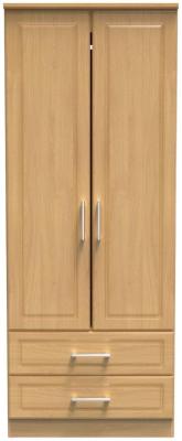 Gina Modern Oak 2 Door Double Wardrobe W 77cm X D 595cm