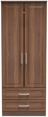 Gina Walnut 2 Door Double Wardrobe W 77cm X D 595cm