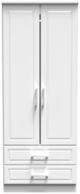 Gina White Ash 2 Door Double Wardrobe W 77cm X D 595cm