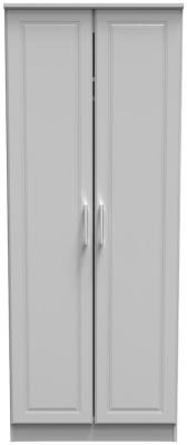 Gina Grey Ash 2 Door Plain Wardrobe W 77cm X D 595cm