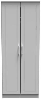 Gina Grey 2 Door Plain Wardrobe W 77cm X D 595cm