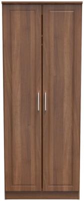 Gina Walnut 2 Door Plain Wardrobe W 77cm X D 595cm