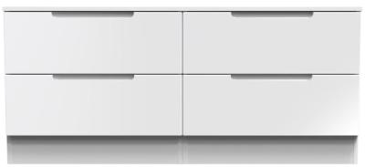 Product photograph of Milan White Gloss Bed Box from Choice Furniture Superstore