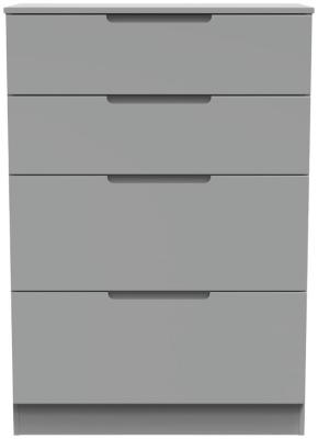 Milan Grey 4 Drawer Deep Chest