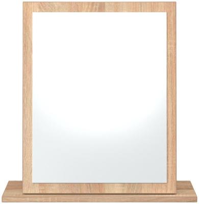 Milan White Gloss And Bardolino Mirror 48cm X 51cm