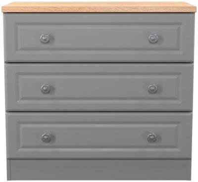 Norfolk Grey Ash And Bardolina Oak 3 Drawer Chest