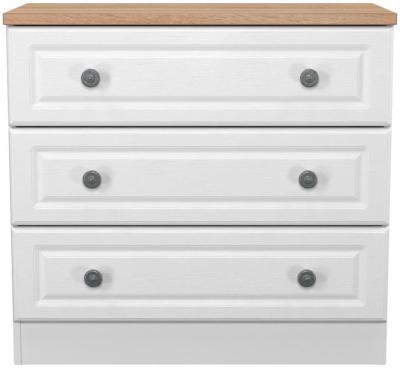 Norfolk White Ash And Bardolino Oak 3 Drawer Chest