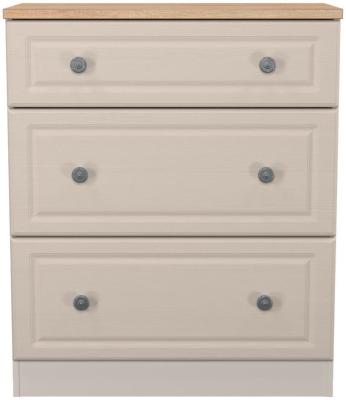 Norfolk Kashmir Ash And Bardolino Oak 3 Drawer Deep Chest