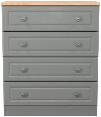 Norfolk Grey Ash And Bardolina Oak 4 Drawer Chest