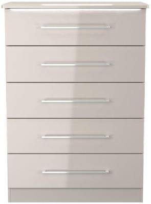 Paris Kashmir Gloss 5 Drawer Narrow Chest