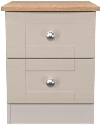 Sussex Kashmir Ash And Bardolino Oak 2 Drawer Bedside Cabinet