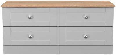 Product photograph of Sussex Grey And Oak Effect Bed Box from Choice Furniture Superstore