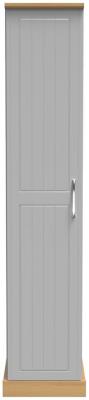 Whitney Modern Oak And Grey Ash 1 Door Single Wardrobe W 37cm X D 595cm