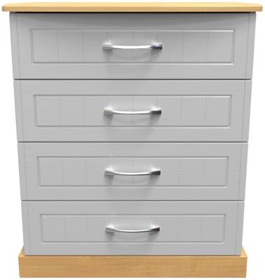 Whitney Modern Oak And Grey Ash 4 Drawer Chest