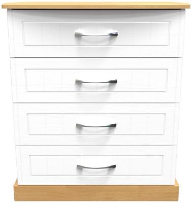 Whitney Modern Oak And White Ash 4 Drawer Chest