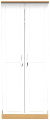 Whitney Modern Oak And White Ash 2 Door Plain Wardrobe W 77cm X D 595cm