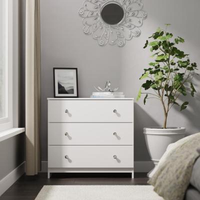 Yarmouth White Gloss 3 Drawer Small Chest