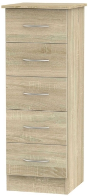 Product photograph of Avon Bardolino 5 Drawer Tall Chest from Choice Furniture Superstore