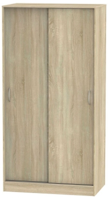 Product photograph of Avon Oak Effect 2 Door Sliding Wardrobe from Choice Furniture Superstore