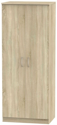 Product photograph of Avon Oak Effect 2 Door Plain Wardrobe from Choice Furniture Superstore