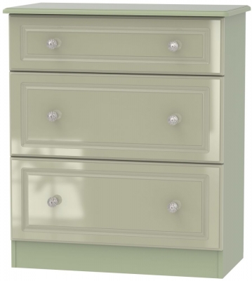 Product photograph of Balmoral High Gloss Mushroom 3 Drawer Deep Chest from Choice Furniture Superstore