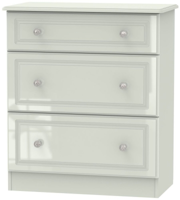 Product photograph of Balmoral High Gloss Kaschmir 3 Drawer Deep Chest from Choice Furniture Superstore