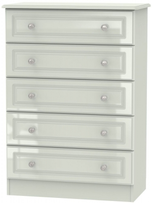 Product photograph of Balmoral High Gloss Kaschmir 5 Drawer Chest from Choice Furniture Superstore