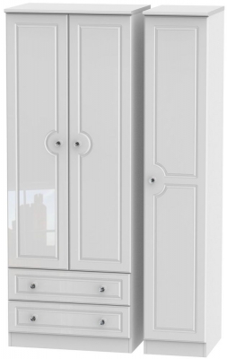 Product photograph of Balmoral 3 Door 2 Left Drawer Tall Wardrobe from Choice Furniture Superstore