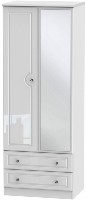 Product photograph of Balmoral 2 Door Tall Mirror Combi Wardrobe from Choice Furniture Superstore