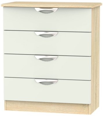 Product photograph of Camden Cashmere And Oak Effect 4 Drawer Chest from Choice Furniture Superstore